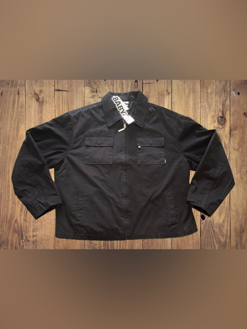 BRAND NEW! Babylon Men’s Black Lightweight Zip Shirt Jacket